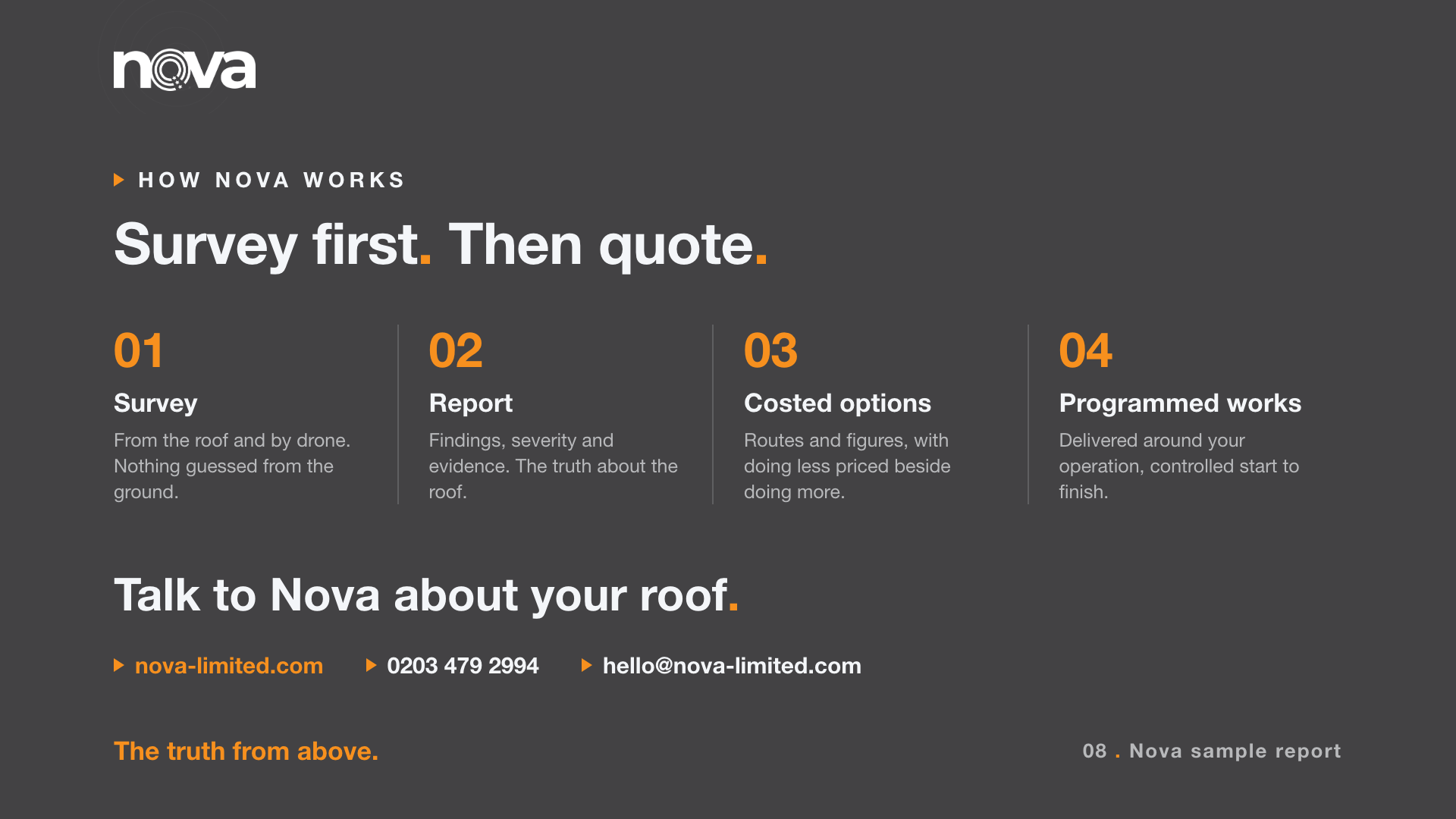 A Nova sample report page 8 (illustrative, not a real site)